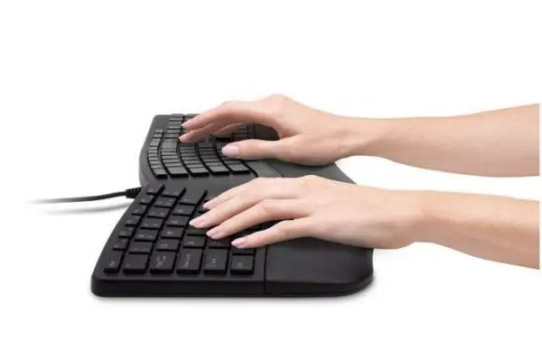 Kensington Pro Fit Ergo Keyboard Side Hands