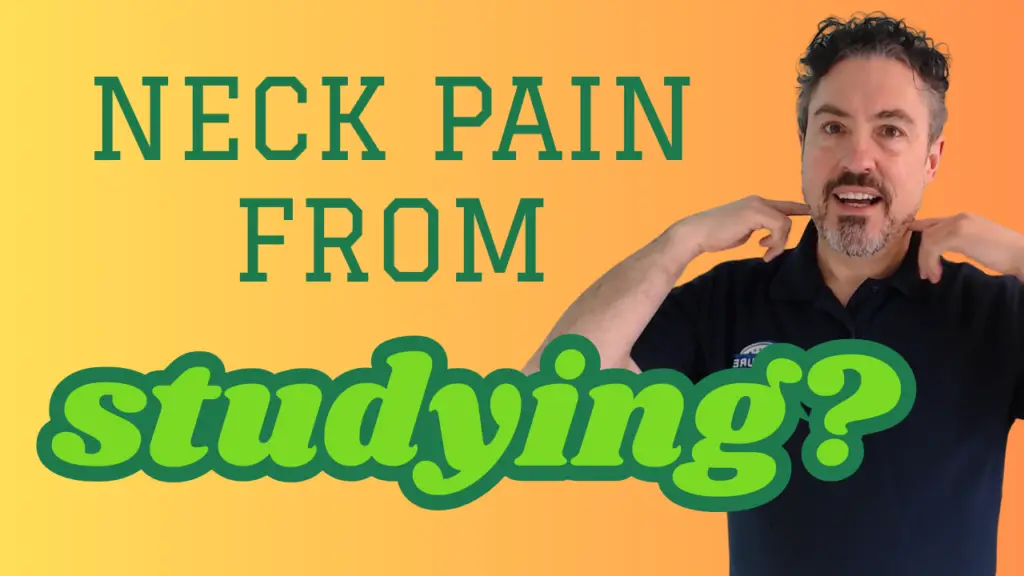 Neck pain from writing reading studying